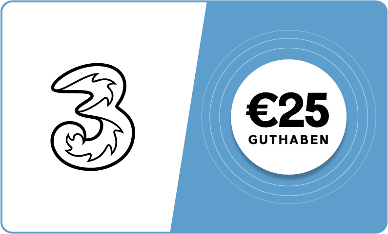 Drei - € 25 Guthaben