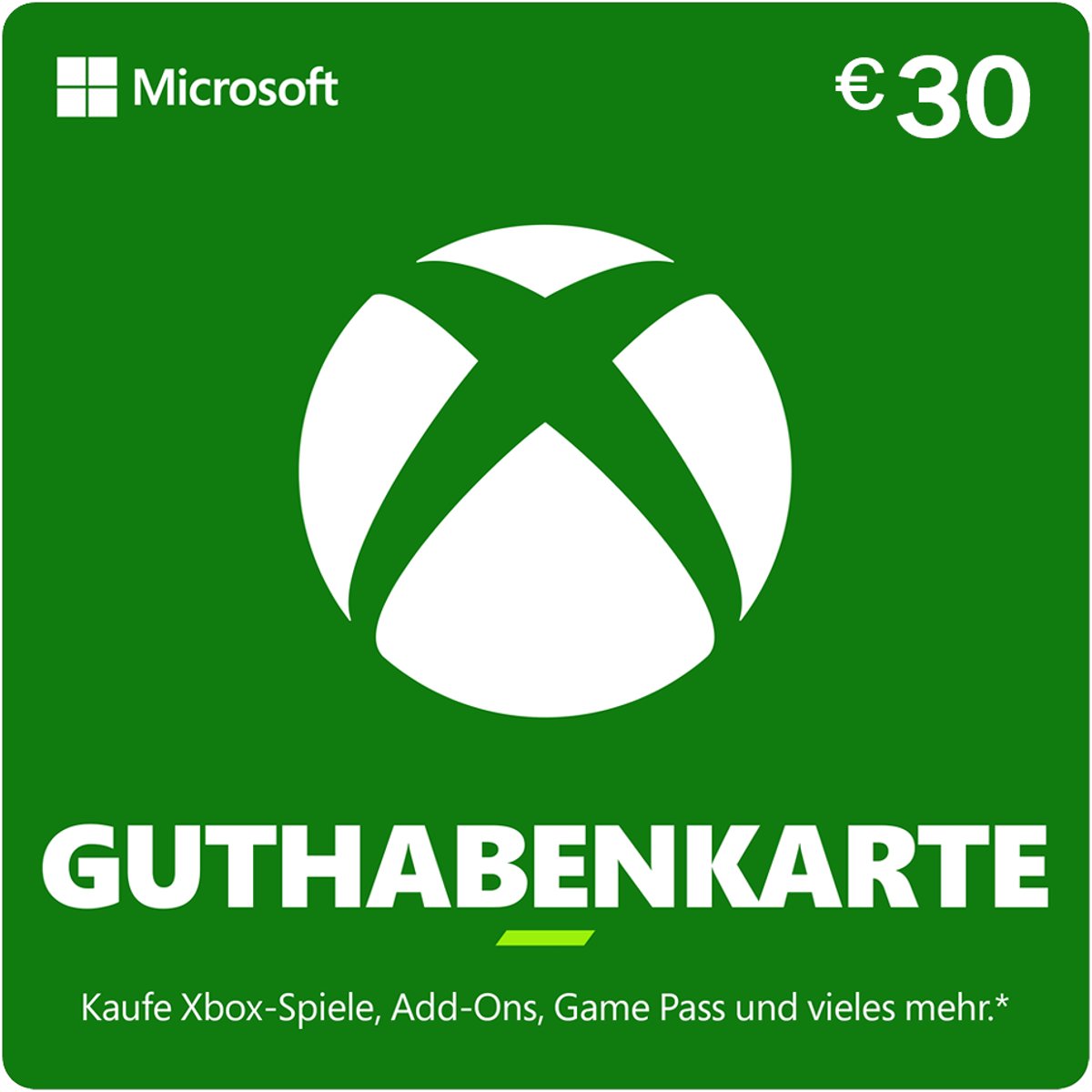 Xbox Guthaben € 30 kaufen? Sofort geliefert