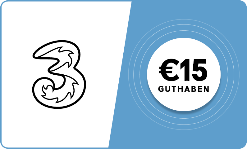 Drei - € 15 Guthaben