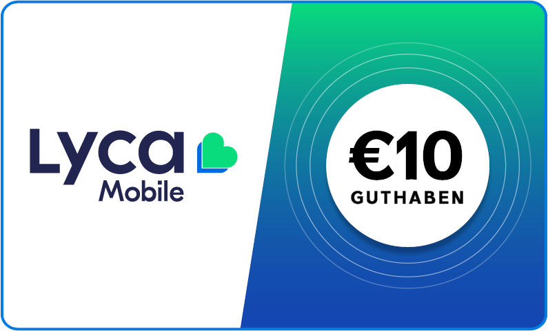 Lycamobile - € 10 Guthaben