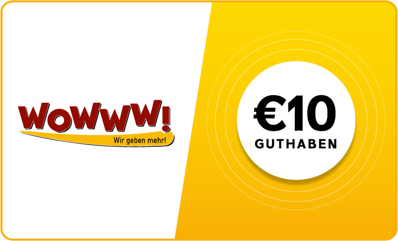 WOWWW - € 10 Guthaben