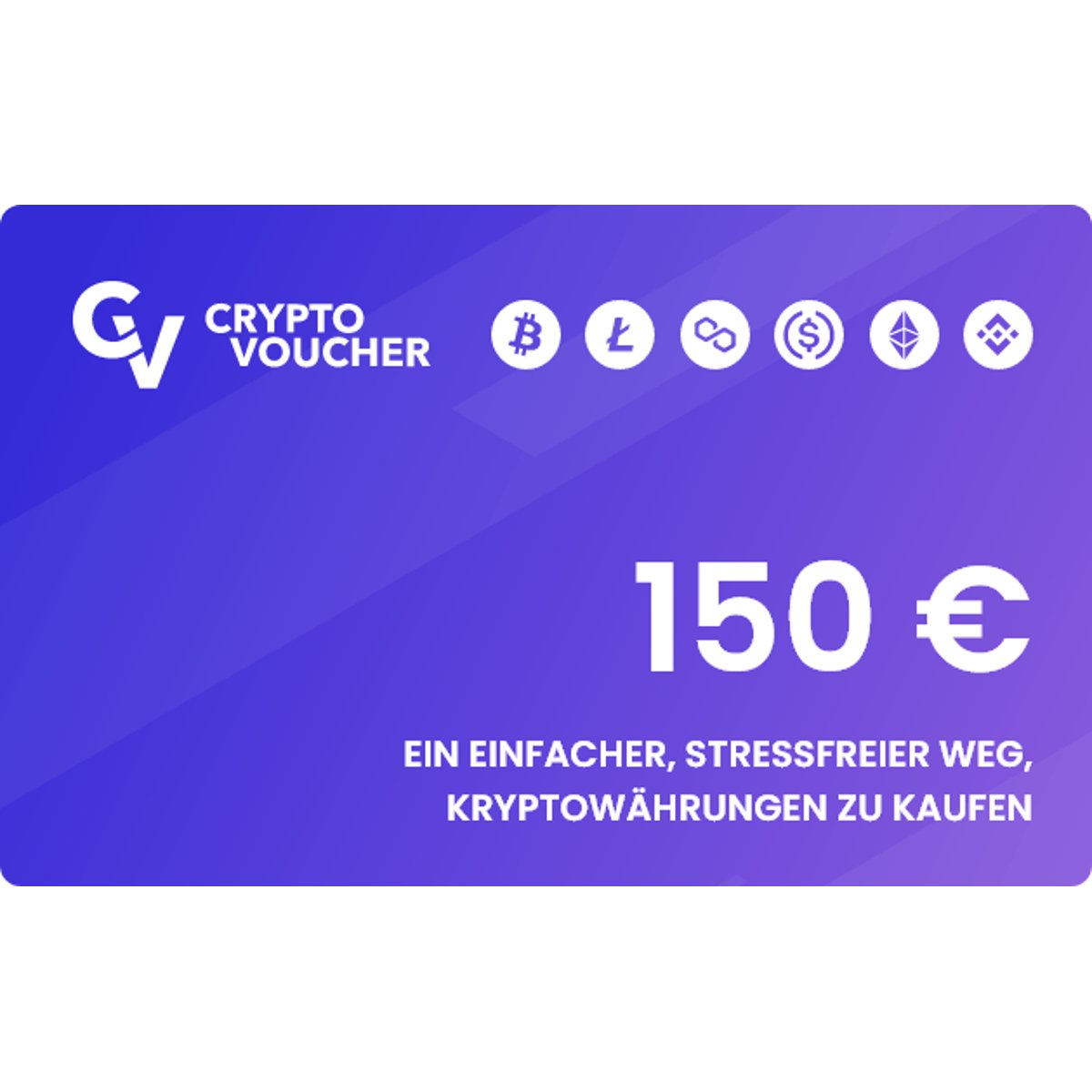 Crypto Voucher € 150 kaufen? Sofort geliefert