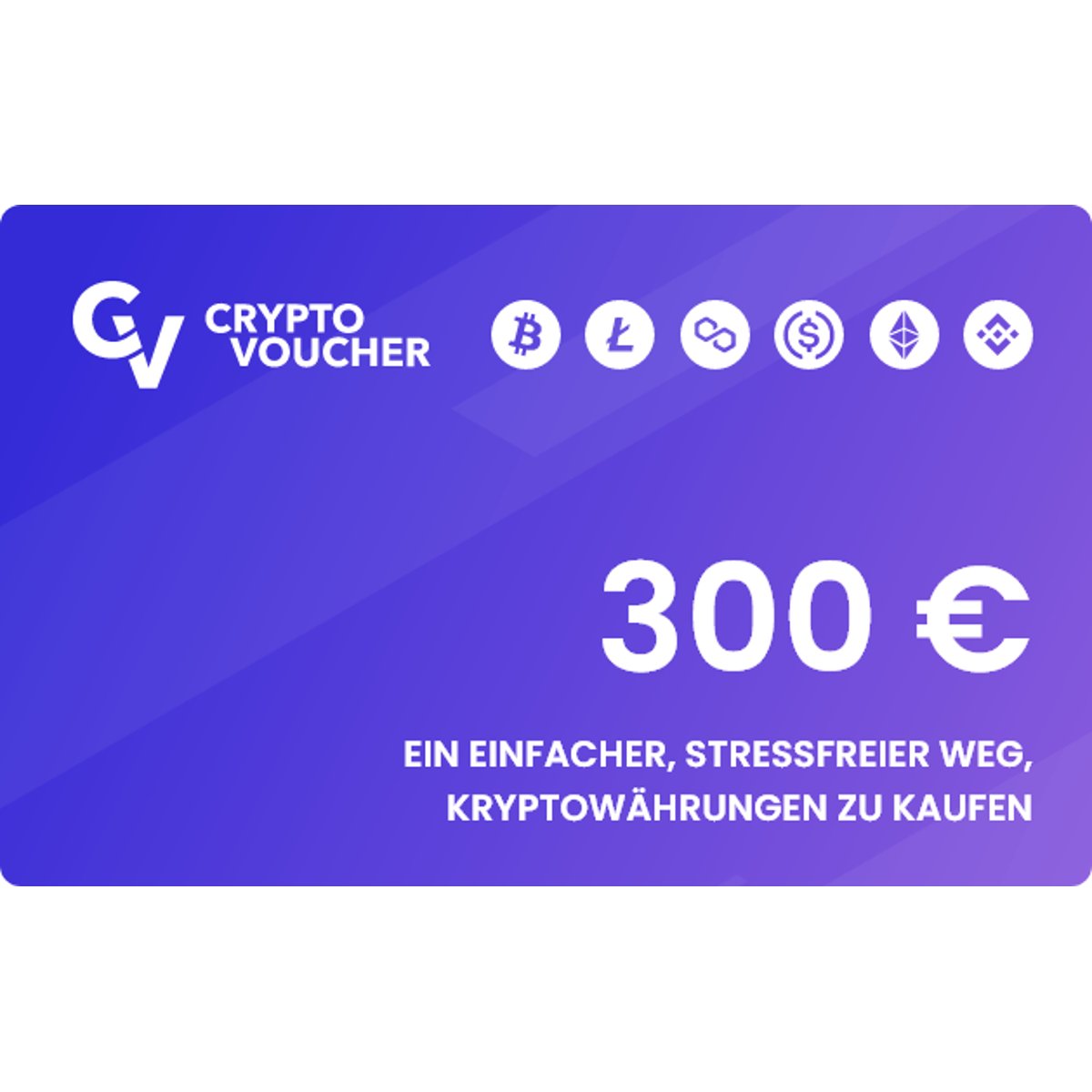 Crypto Voucher € 300 kaufen? Sofort geliefert
