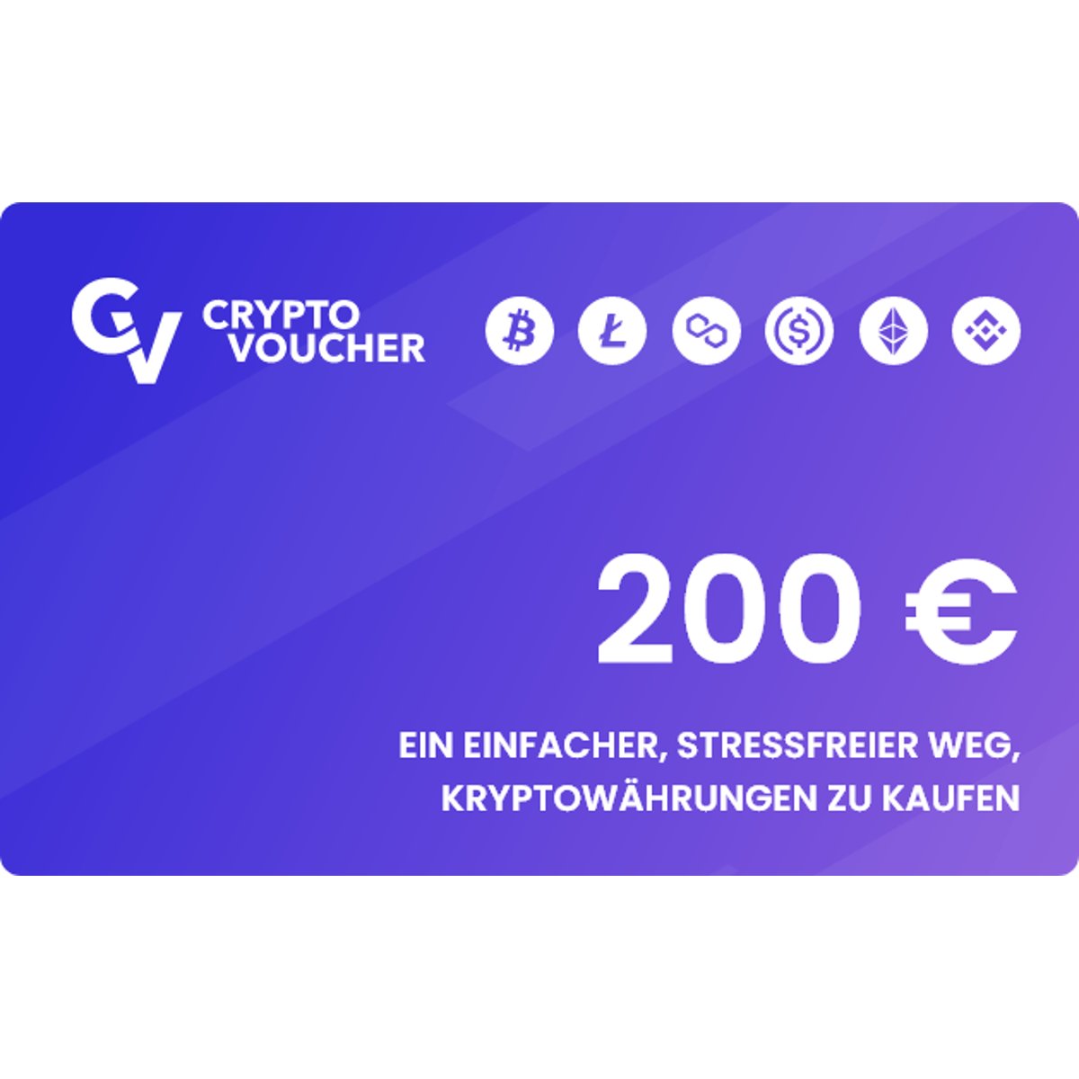 Crypto Voucher € 200 kaufen? Sofort geliefert