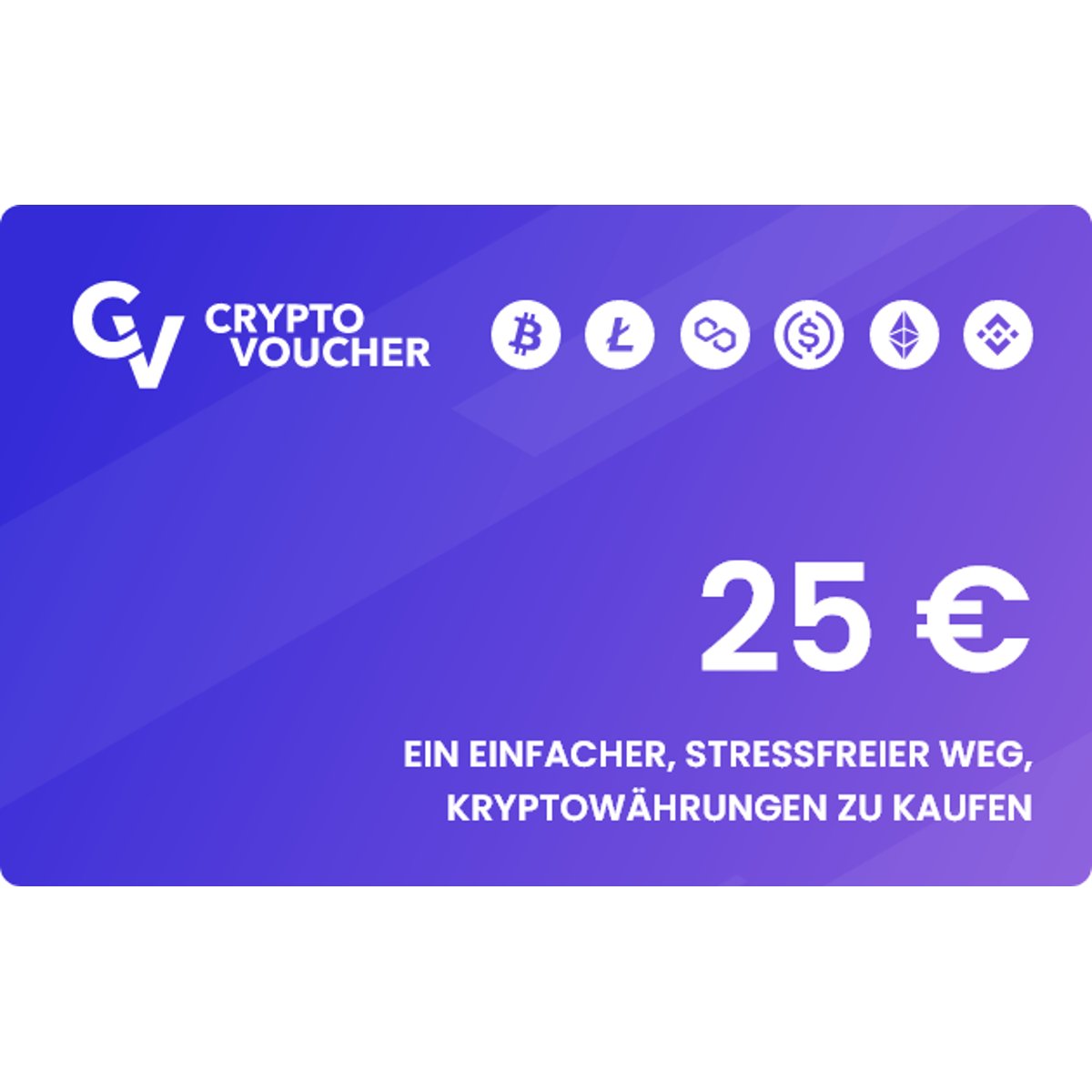 Crypto Voucher € 25 kaufen? Sofort geliefert
